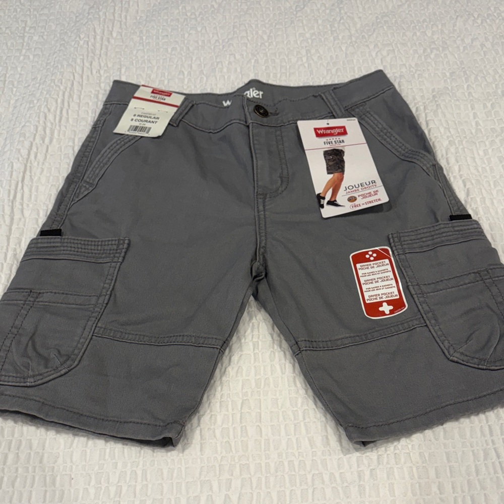 Wrangler Boy’s Gamer  Cargo Shorts in Grey